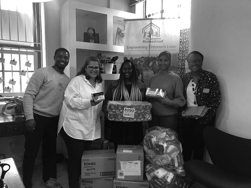 Construct Staff with The Homestead for Period Product Handover