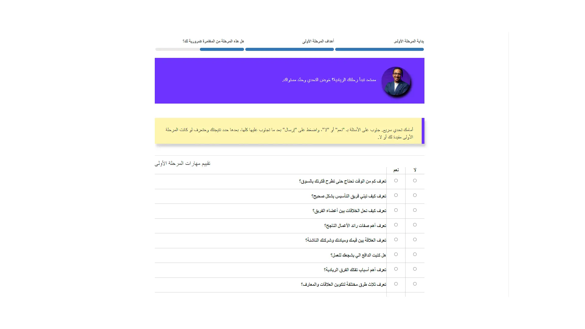 KAUST Entrepreneurship Adventures Course Course Example Assessment