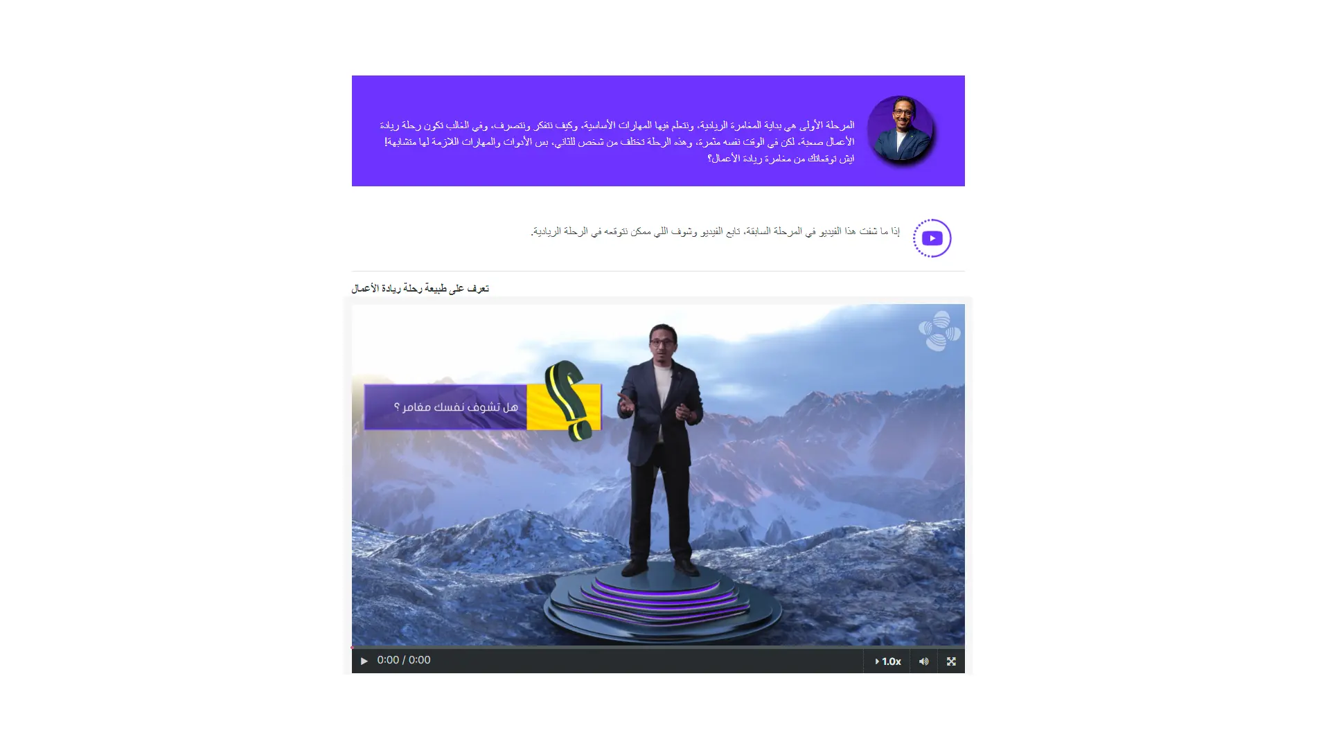 KAUST Entrepreneurship Adventures Course Course Example 01