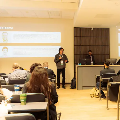 Jacques and Richard Mee leading their workshop on Day 1 of the Open edX Conference.