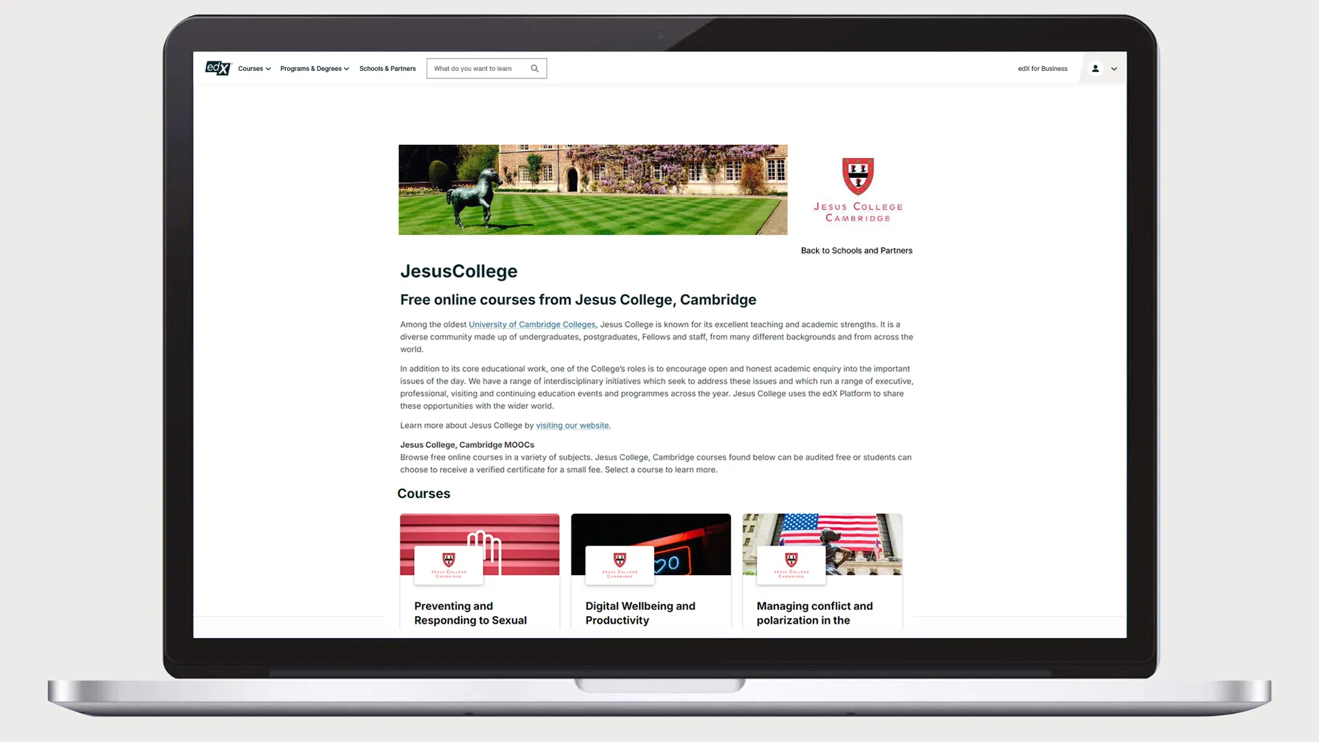 Jesus College, Cambridge - edX Homepage