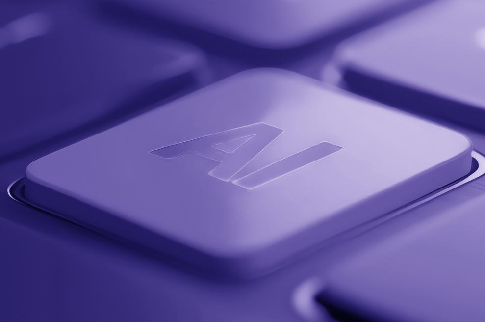 AI button on a keyboard